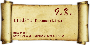 Illés Klementina névjegykártya