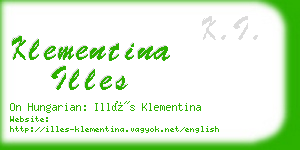 klementina illes business card